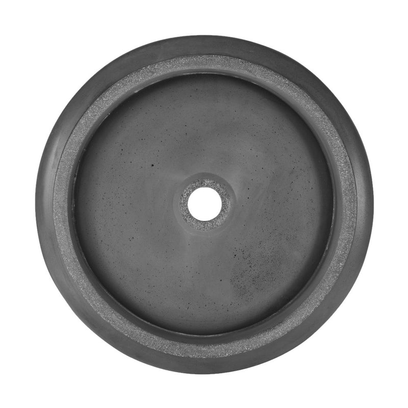 Lisse 17.5" Round Concrete Vessel Bathroom Sink in Dark Grey