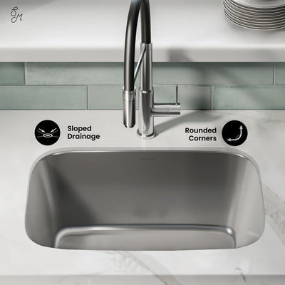 Toulouse 27 x 18 Stainless Steel, Single Basin, Undermount Kitchen Sink