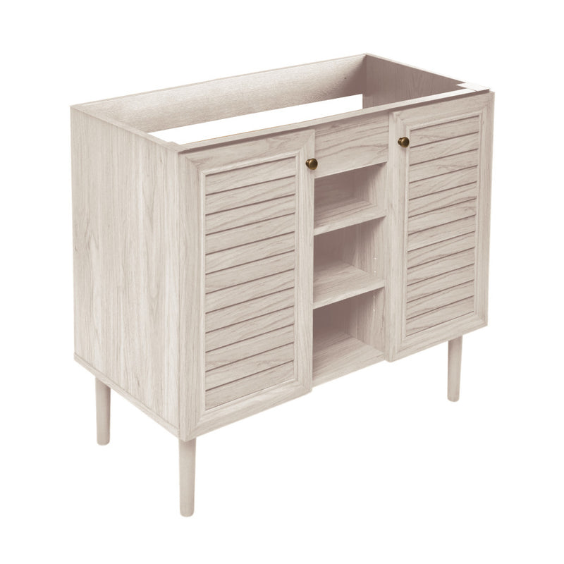 Bron 36" Freestanding Bathroom Vanity Cabinet without Top in White Oak
