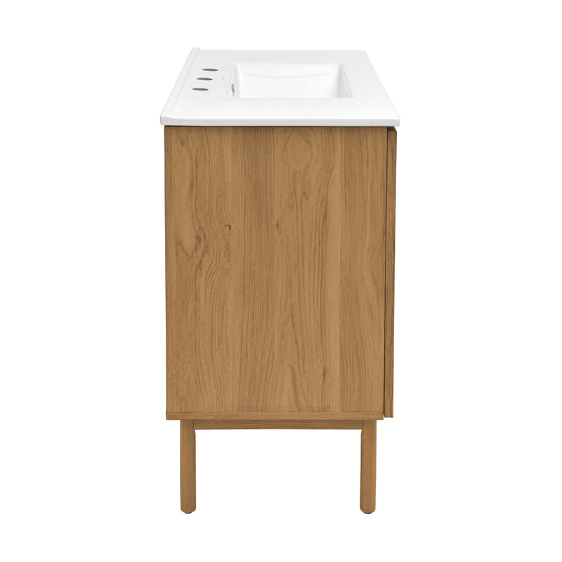 Classe 36" Freestanding Bathroom Vanity in Golden Oak with 3-Hole Widespread Sink Top