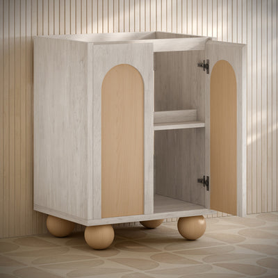 Plaisir II 24" Freestanding Bathroom Vanity Cabinet without Top in White Oak