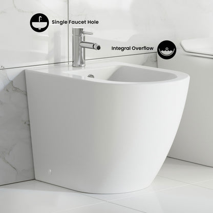 St. Tropez Floor Mount Classic Bidet in Glossy White