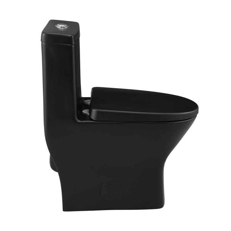 Sublime II One-Piece 10" Rough-in 1.1/1.6 GPF Dual Top Flush Round Compact Toilet in Matte Black