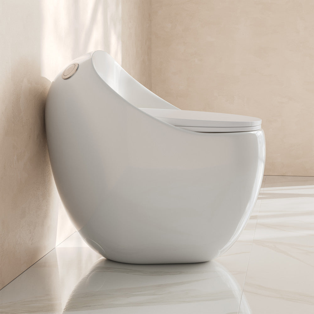 Plaisir II One-Piece Round Toilet Top Flush 1.28 GPF – Swiss