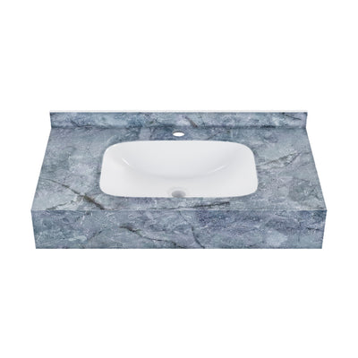 Avancer 36'' Wall Mount Sink In Blue Celeste