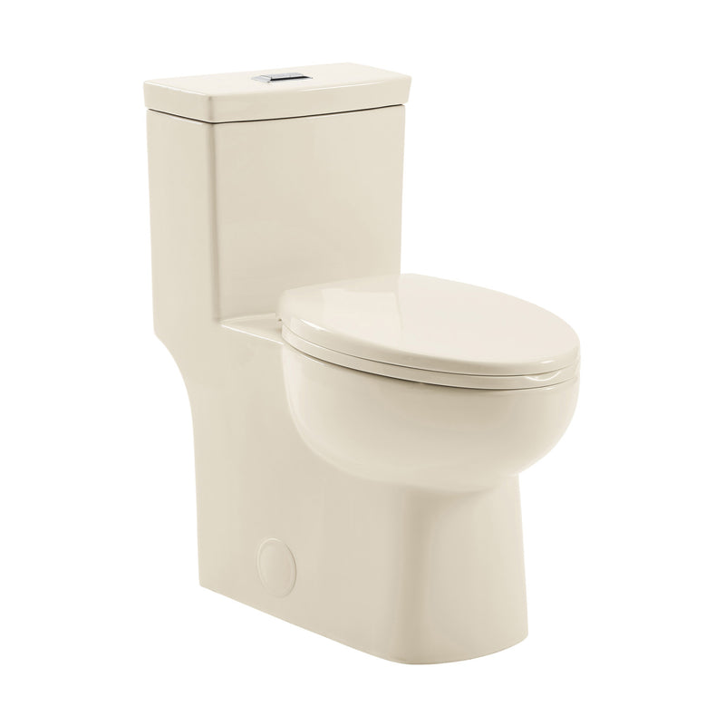 Classe One-Piece 12" Rough-in 1.1/1.6 GPF Dual Top Flush Elongated Toilet in Glossy Bisque