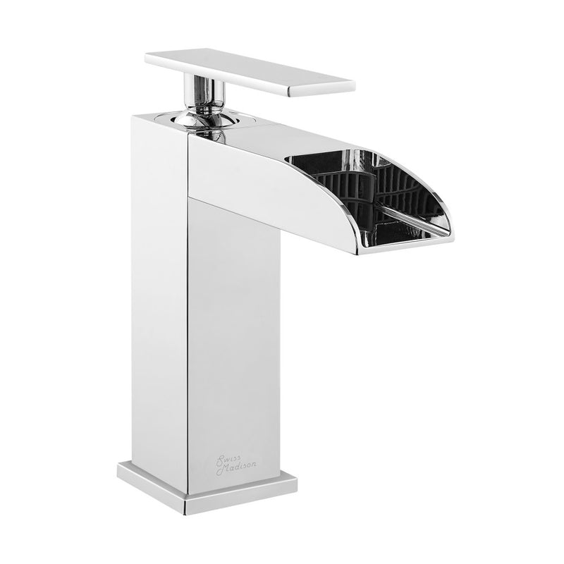 Concorde Single Hole, Single-Handle, Waterfall Bathroom Faucet in Chrome
