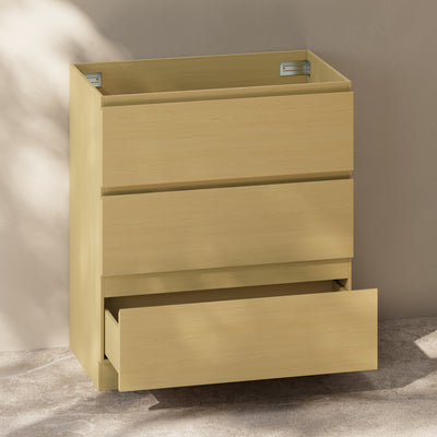 Liberte 30" Freestanding Bathroom Vanity Cabinet without Top in Natural Oak
