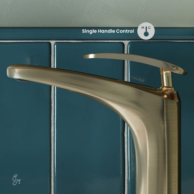 Sublime Single Hole, Single-Handle, Bathroom Faucet in Brushed Gold