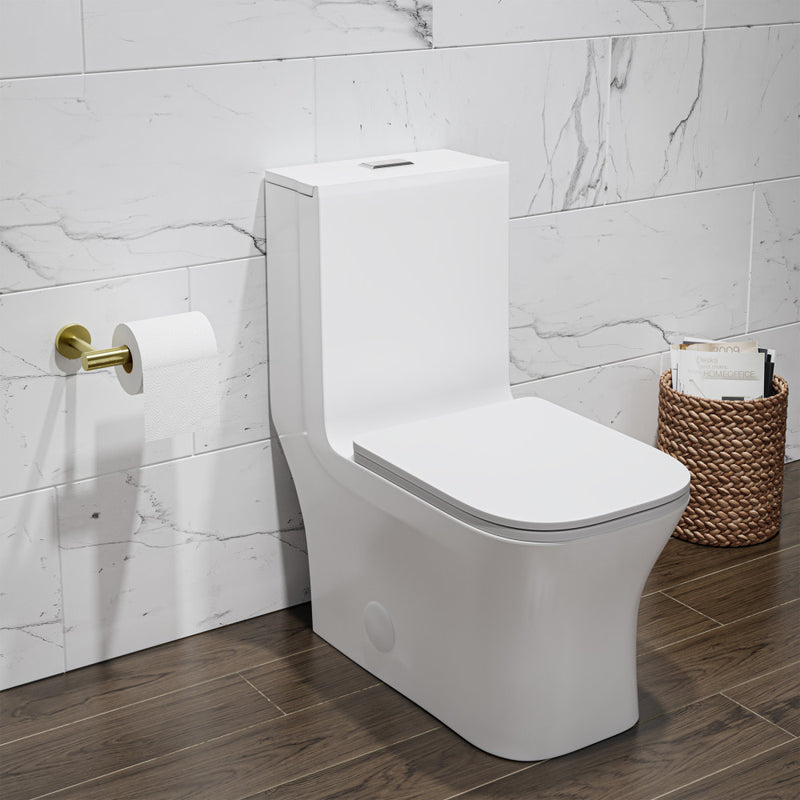 Concorde One Piece Square Toilet Dual Flush 1.1/1.6 gpf in Matte White