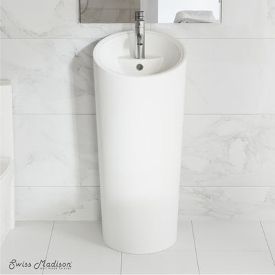 St. Tropez Circular One Piece Pedestal Sink