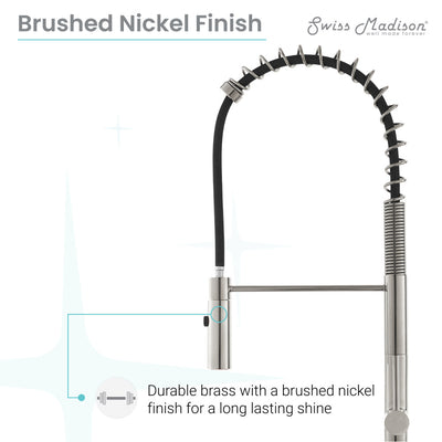 Chalet Single Handle, Pull-Down Kitchen Faucet in Brushed Nickel
