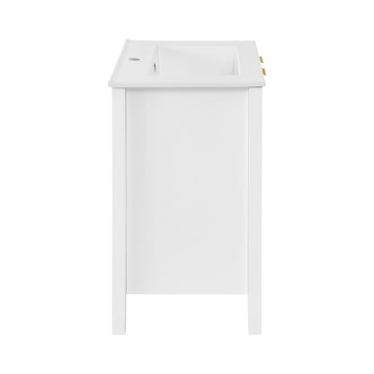 Bastille 24" Freestanding Bathroom Vanity in White with Sink Top
