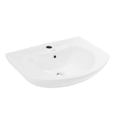 Chateau Pedestal Bathroom Sink Round Single Faucet Hole