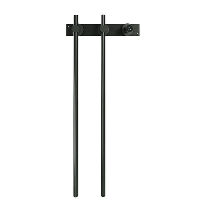 Monaco 2-Bar Electric Towel Warmer with Timer in Matte Black