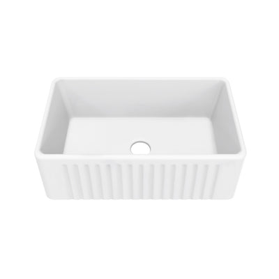 Delice 30 x 18 Ceramic, Farmhouse Kitchen Sink with Apron