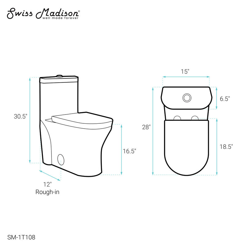 Monaco One-Piece Elongated Toilet Dual-Flush 1.1/1.6 gpf