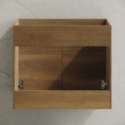 St. Tropez 24" Wall-Mounted Bathroom Vanity Cabinet without Top in Brown Oak
