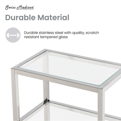 Pierre 16"x65"x14" Freestanding Linen Cabinet in Chrome