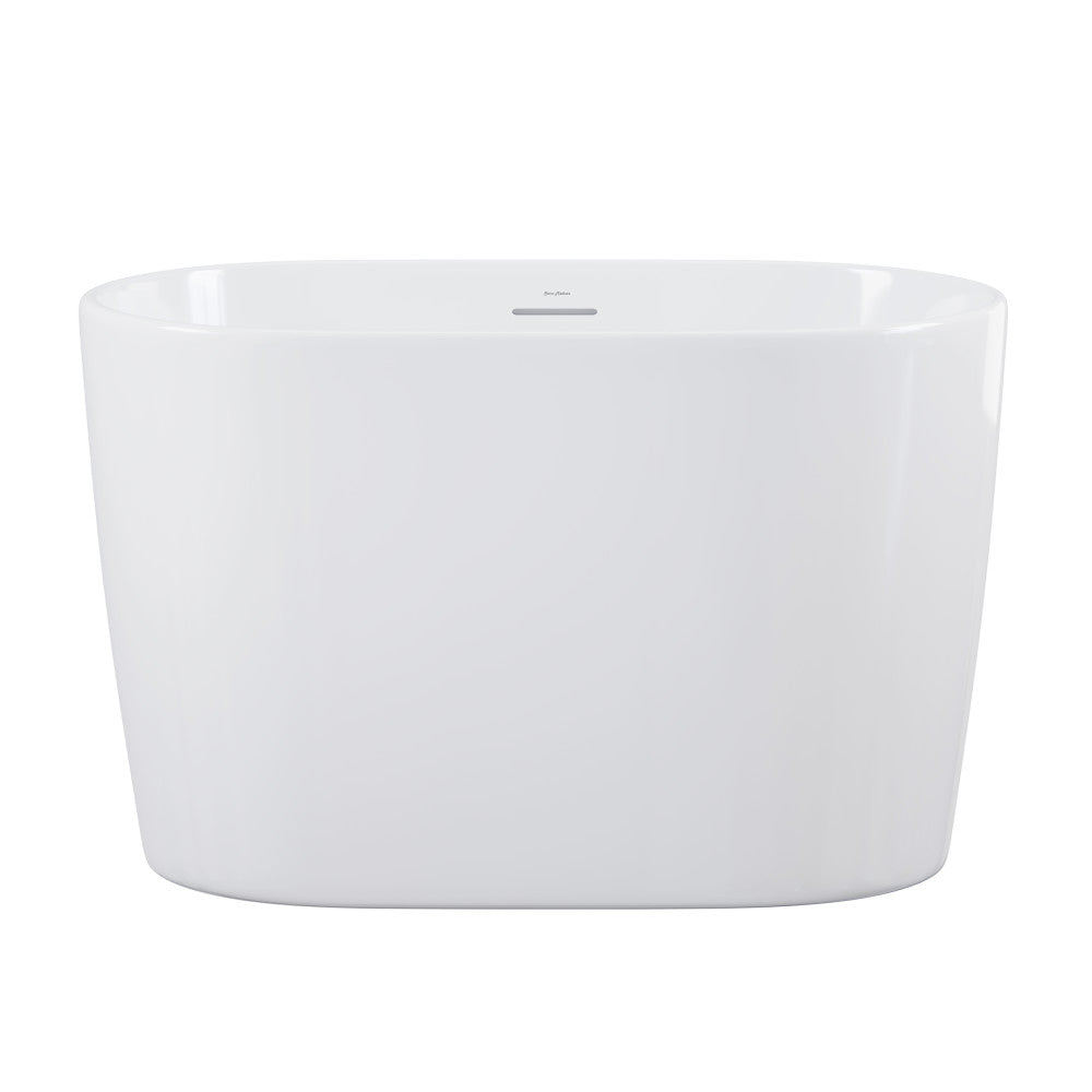 Claire 43" Japanese Soaking Freestanding Bathtub in Glossy White, Drain Included