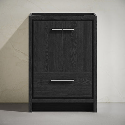 Virage 24" Freestanding Bathroom Vanity in Black Oak without Sink Top