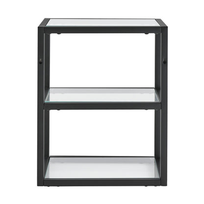 Pierre 16"x20"x10" Wall-Mounted Linen Cabinet in Matte Black