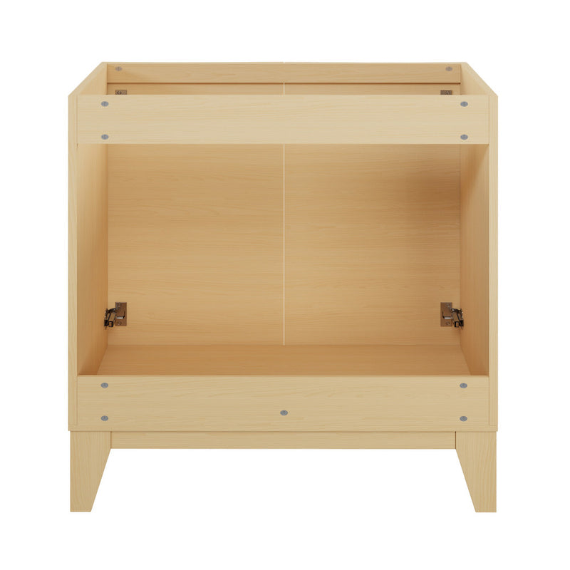 Cascade 30" Freestanding Bathroom Vanity Cabinet without Top in Natural Oak