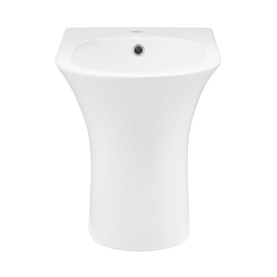 Cascade Floor Mount Classic Bidet in Glossy White