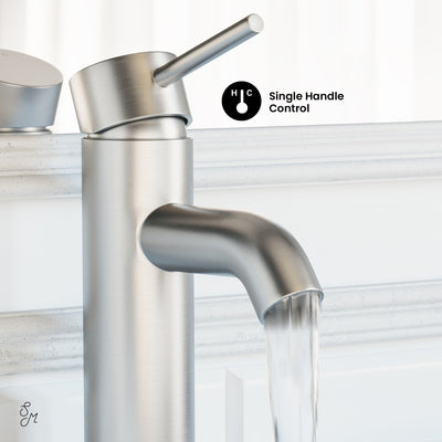 Ivy Single Hole, Single-Handle, Bathroom Faucet in Brushed Nickel