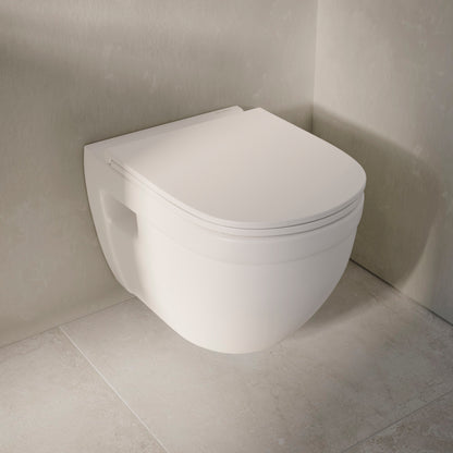 Ivy Wall-Hung Elongated Toilet Bowl Only in Matte White