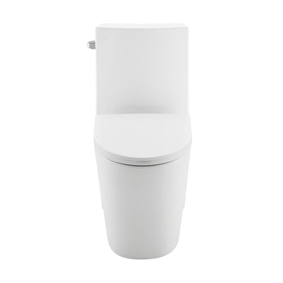 St. Tropez One-Piece 10" Rough-in 1.28 GPF Left-Hand Vortex Flush Elongated Toilet in Matte White