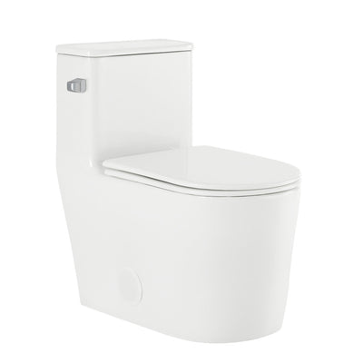 Liberte One-Piece 12" Rough-in 1.28 GPF Left-Hand Flush Elongated ADA Toilet in Glossy White