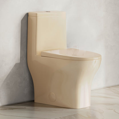 Sublime II One-Piece 10" Rough-in 1.1/1.6 GPF Dual Top Flush Round Toilet in Glossy Bisque