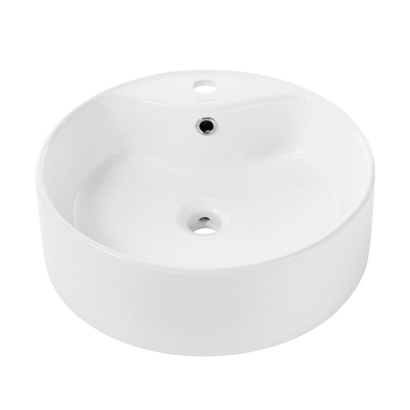 Monaco Round Vessel Sink with Faucet Mount