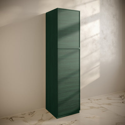 St. Tropez 15 x 15 x 60 Freestanding Linen Cabinet in Green Oak