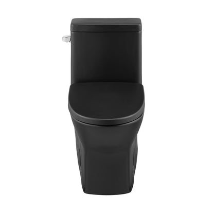 Sublime II One-Piece 12" Rough-in 1.28 GPF Left Flush Round Compact Toilet in Matte Black