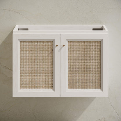 Classe 30" Wall-Mounted Bathroom Vanity in White Oak without Sink Top