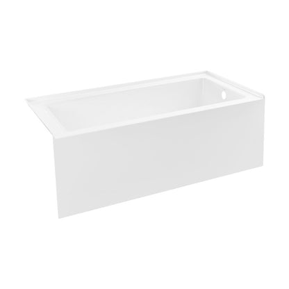 Voltaire 60" x 30" Right Drain Skirted Soaking Bathtub with Apron ADA Height in Glossy White