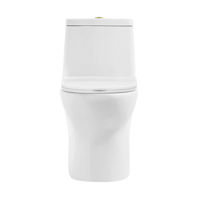 Ivy One Piece Toilet Dual Vortex™ Flush, Brushed Gold Hardware 1.1/1.6 gpf