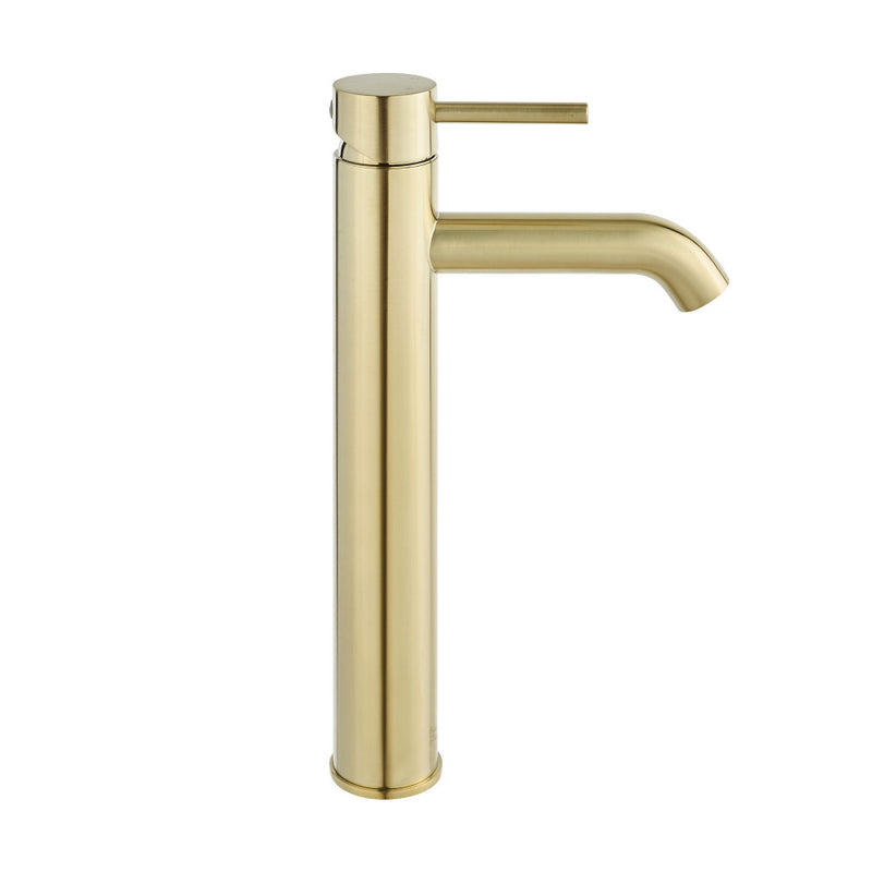 Ivy Single Hole, Single-Handle, High Arc Bathroom Faucet in Brushed Gold