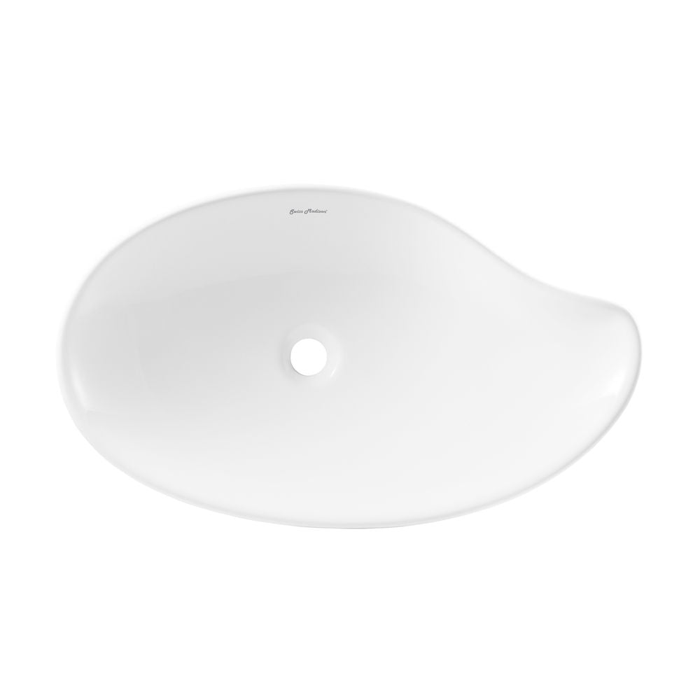 Daxton Glossy White Ceramic Specialty Vessel Sink 25.5 in