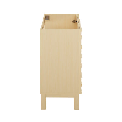 Cascade 30" Freestanding Bathroom Vanity Cabinet without Top in Natural Oak