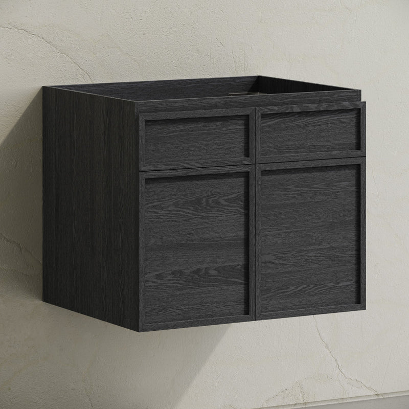 St. Tropez 24" Wall-Mounted Bathroom Vanity Cabinet without Top in Black Oak