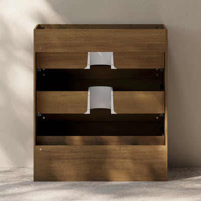 Liberte 30" Freestanding Bathroom Vanity Cabinet without Top in Brown Oak