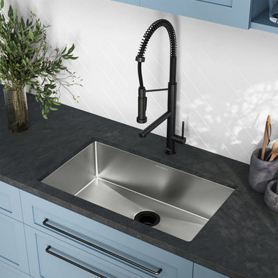 Rivage 30 x 18 Stainless Steel, Single Basin, Undermount Kitchen Sink