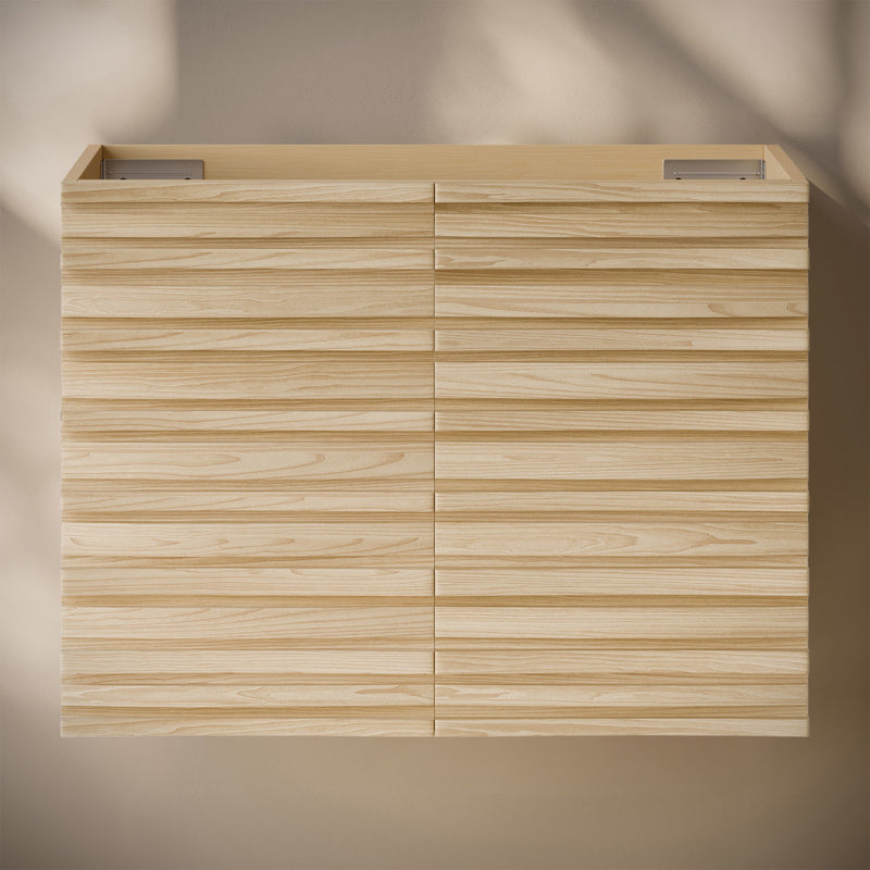 Cascade 30" Wall-Mounted Bathroom Vanity Cabinet without Top in Natural Oak