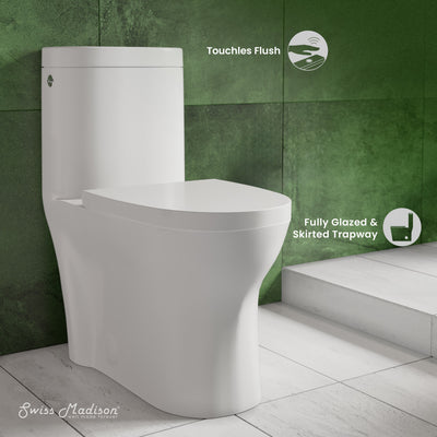 Monaco One-Piece Elongated Toilet Dual-Flush 1.1/1.6 gpf, Touchless