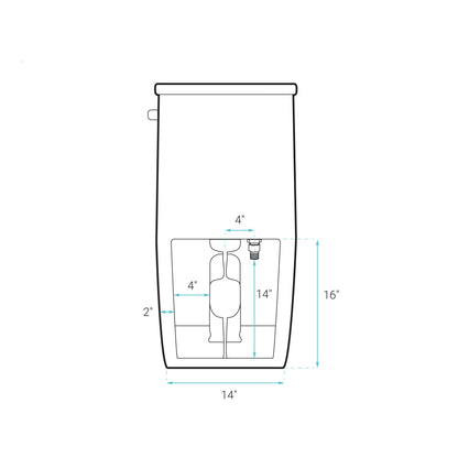 St. Tropez One Piece Elongated Toilet Right Side Flush 1.28 gpf