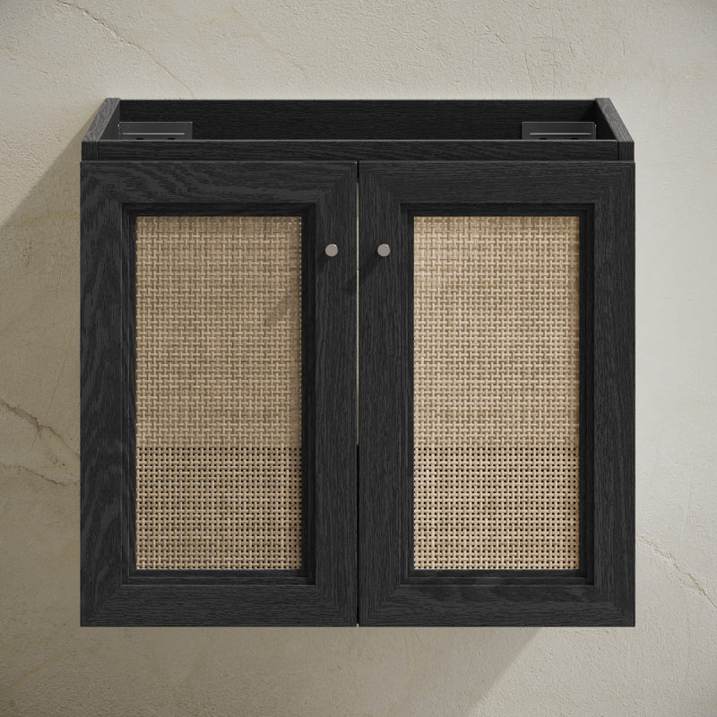 Classe 24" Wall-Mounted Bathroom Vanity in Black Oak without Sink Top