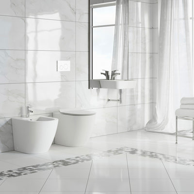 St. Tropez Floor Mount Classic Bidet in Glossy White